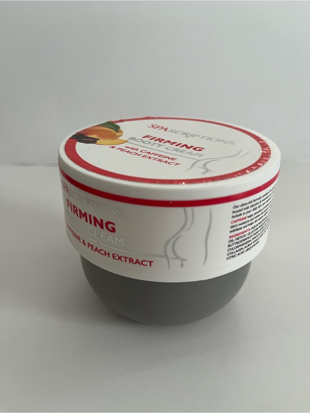 NWT Spascriptions Firming Booty Cream with Caffeine & Peach Extract